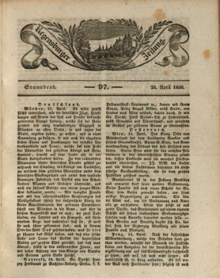 Regensburger Zeitung Samstag 23. April 1836