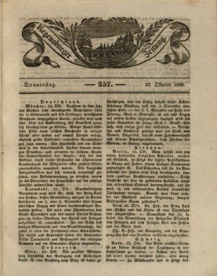Regensburger Zeitung Donnerstag 27. Oktober 1836