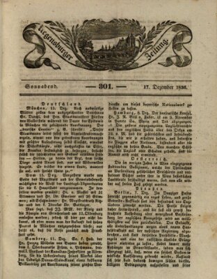 Regensburger Zeitung Samstag 17. Dezember 1836
