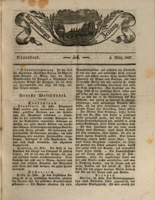 Regensburger Zeitung Samstag 4. März 1837