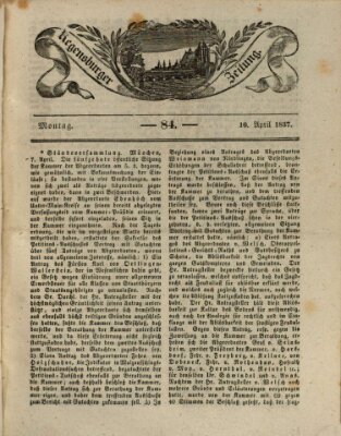 Regensburger Zeitung Montag 10. April 1837