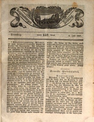 Regensburger Zeitung Dienstag 4. Juli 1837