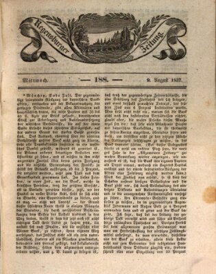 Regensburger Zeitung Mittwoch 9. August 1837