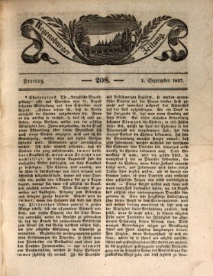 Regensburger Zeitung Freitag 1. September 1837