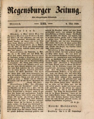 Regensburger Zeitung Mittwoch 9. Mai 1838