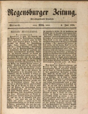 Regensburger Zeitung Mittwoch 6. Juni 1838