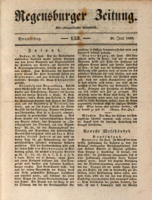 Regensburger Zeitung Donnerstag 28. Juni 1838