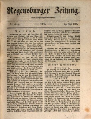 Regensburger Zeitung Dienstag 24. Juli 1838