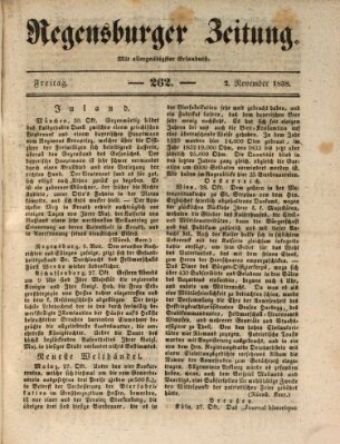 Regensburger Zeitung Freitag 2. November 1838