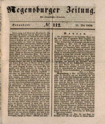 Regensburger Zeitung Samstag 11. Mai 1839