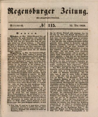 Regensburger Zeitung Mittwoch 15. Mai 1839