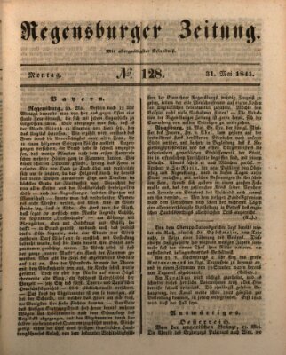 Regensburger Zeitung Montag 31. Mai 1841