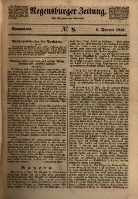 Regensburger Zeitung Samstag 8. Januar 1842