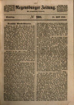 Regensburger Zeitung Sonntag 31. Juli 1842