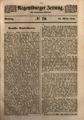 Regensburger Zeitung Montag 20. März 1843