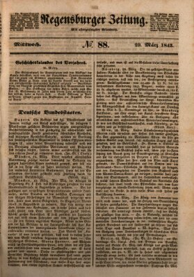 Regensburger Zeitung Mittwoch 29. März 1843