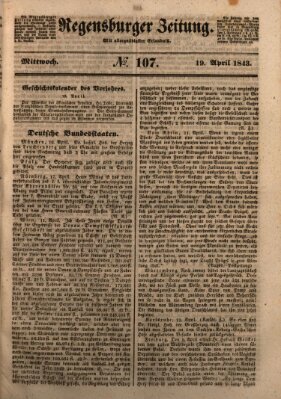 Regensburger Zeitung Mittwoch 19. April 1843