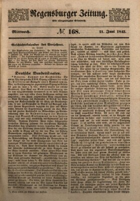 Regensburger Zeitung Mittwoch 21. Juni 1843