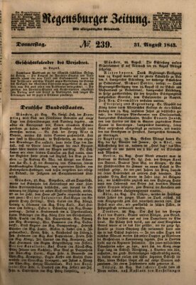 Regensburger Zeitung Donnerstag 31. August 1843
