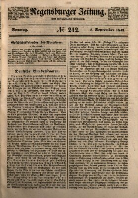 Regensburger Zeitung Sonntag 3. September 1843