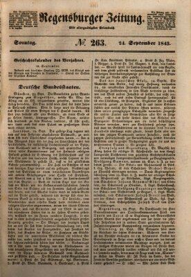 Regensburger Zeitung Sonntag 24. September 1843