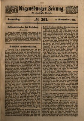 Regensburger Zeitung Donnerstag 2. November 1843