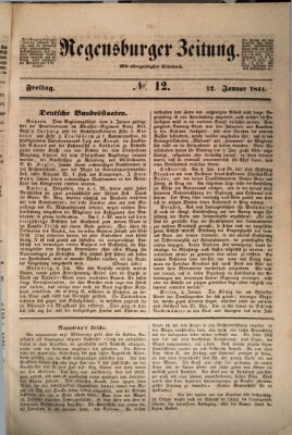 Regensburger Zeitung Freitag 12. Januar 1844