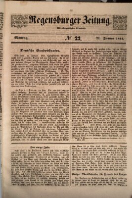Regensburger Zeitung Montag 22. Januar 1844