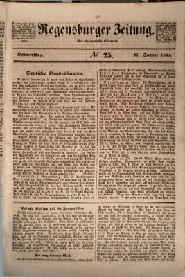 Regensburger Zeitung Donnerstag 25. Januar 1844