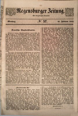 Regensburger Zeitung Montag 26. Februar 1844