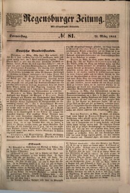 Regensburger Zeitung Donnerstag 21. März 1844