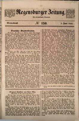 Regensburger Zeitung Samstag 1. Juni 1844