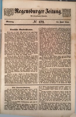 Regensburger Zeitung Montag 24. Juni 1844
