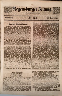Regensburger Zeitung Mittwoch 26. Juni 1844