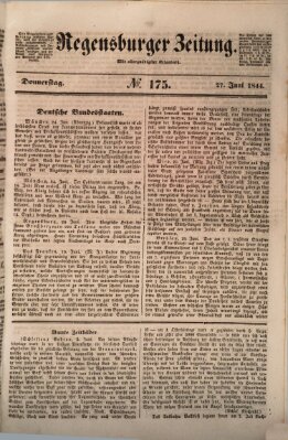 Regensburger Zeitung Donnerstag 27. Juni 1844