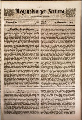 Regensburger Zeitung Donnerstag 5. September 1844