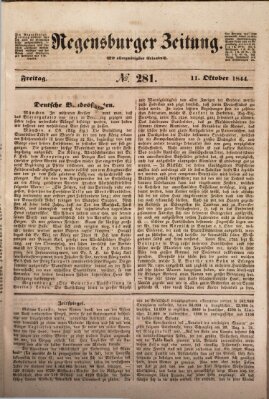 Regensburger Zeitung Freitag 11. Oktober 1844