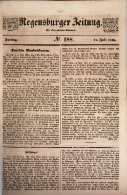 Regensburger Zeitung Freitag 11. Juli 1845