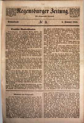 Regensburger Zeitung Samstag 3. Januar 1846