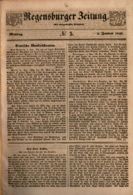 Regensburger Zeitung Montag 5. Januar 1846