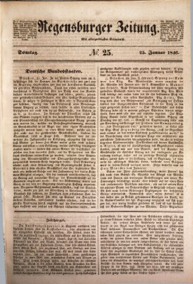 Regensburger Zeitung Sonntag 25. Januar 1846