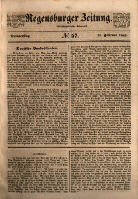 Regensburger Zeitung Donnerstag 26. Februar 1846