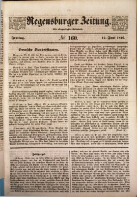 Regensburger Zeitung Freitag 12. Juni 1846