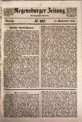Regensburger Zeitung Montag 28. September 1846