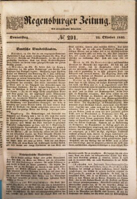Regensburger Zeitung Donnerstag 22. Oktober 1846