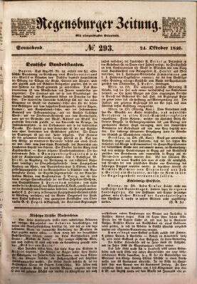Regensburger Zeitung Samstag 24. Oktober 1846