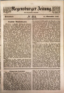 Regensburger Zeitung Samstag 14. November 1846