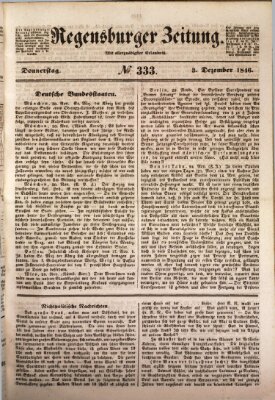 Regensburger Zeitung Donnerstag 3. Dezember 1846