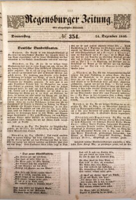 Regensburger Zeitung Donnerstag 24. Dezember 1846