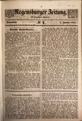 Regensburger Zeitung Samstag 2. Januar 1847